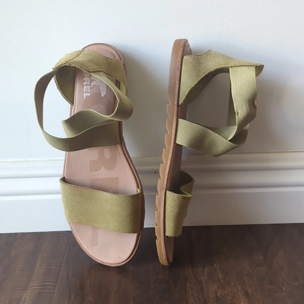 Sorel Ella Sandal Size 9 in Green Lightly Used - Picture 2 of 6